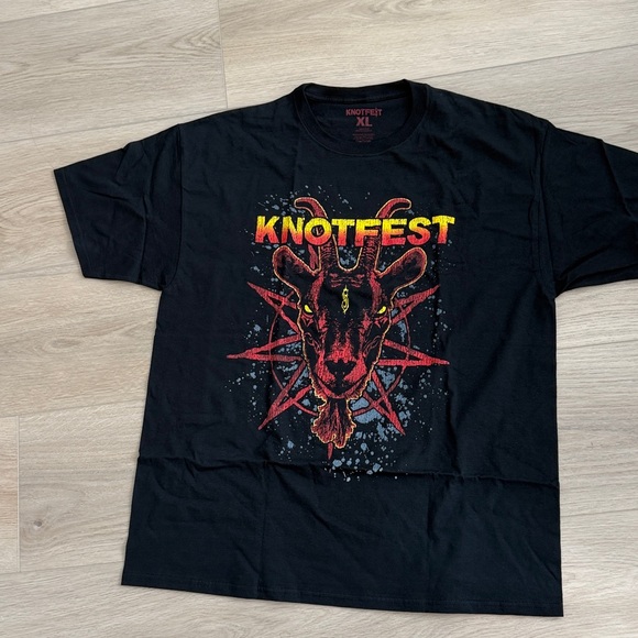New Knotfest Black Graphic T-Shirt - Picture 1 of 2